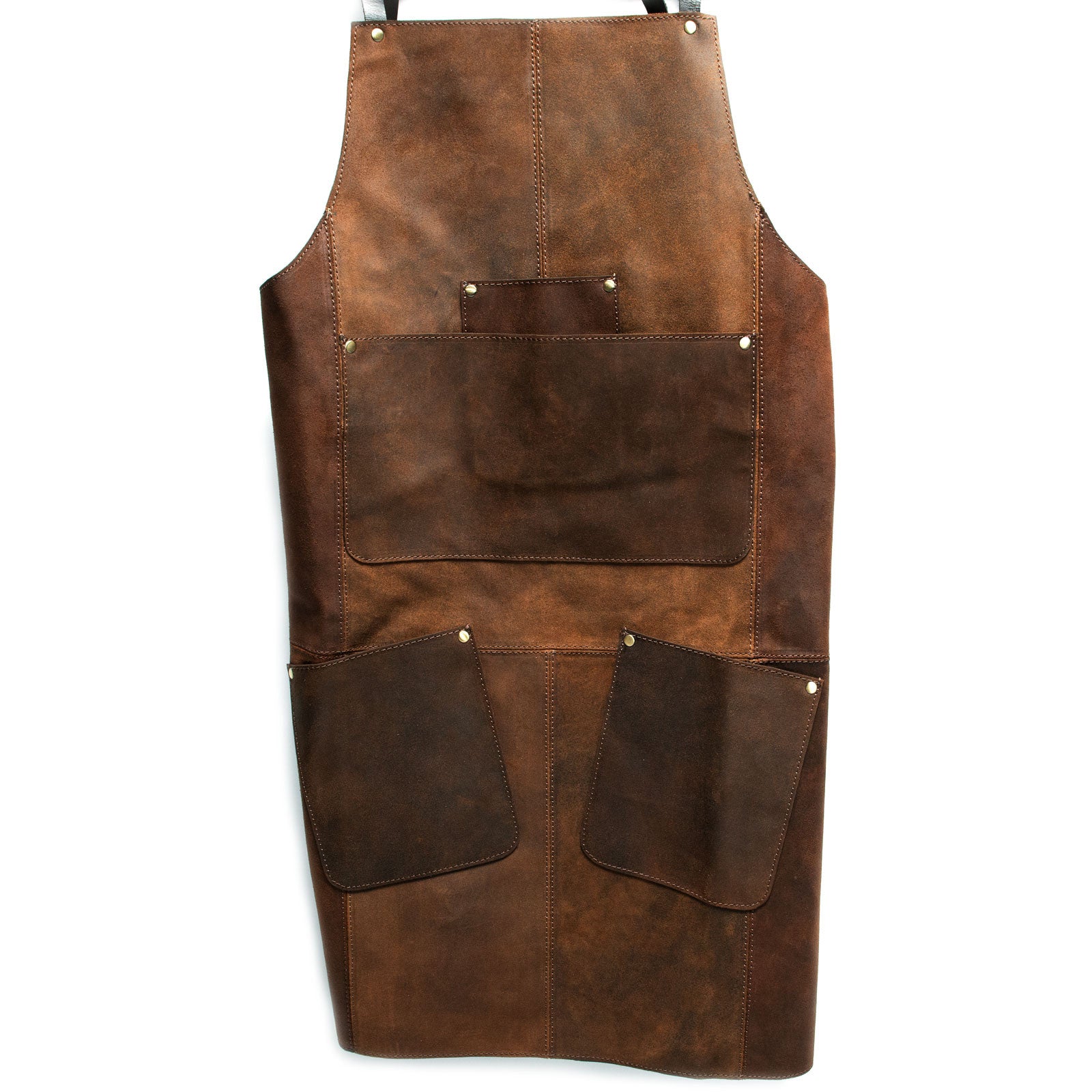 Product image for Herring Leather Apron in brown waxy