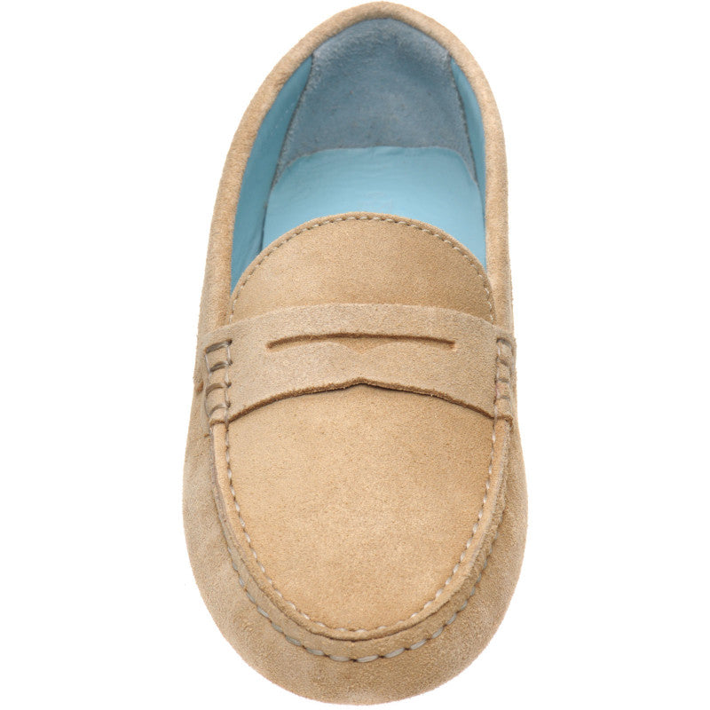 Product image for Herring Louisa ladies rubber-soled driving moccasins in sand suede