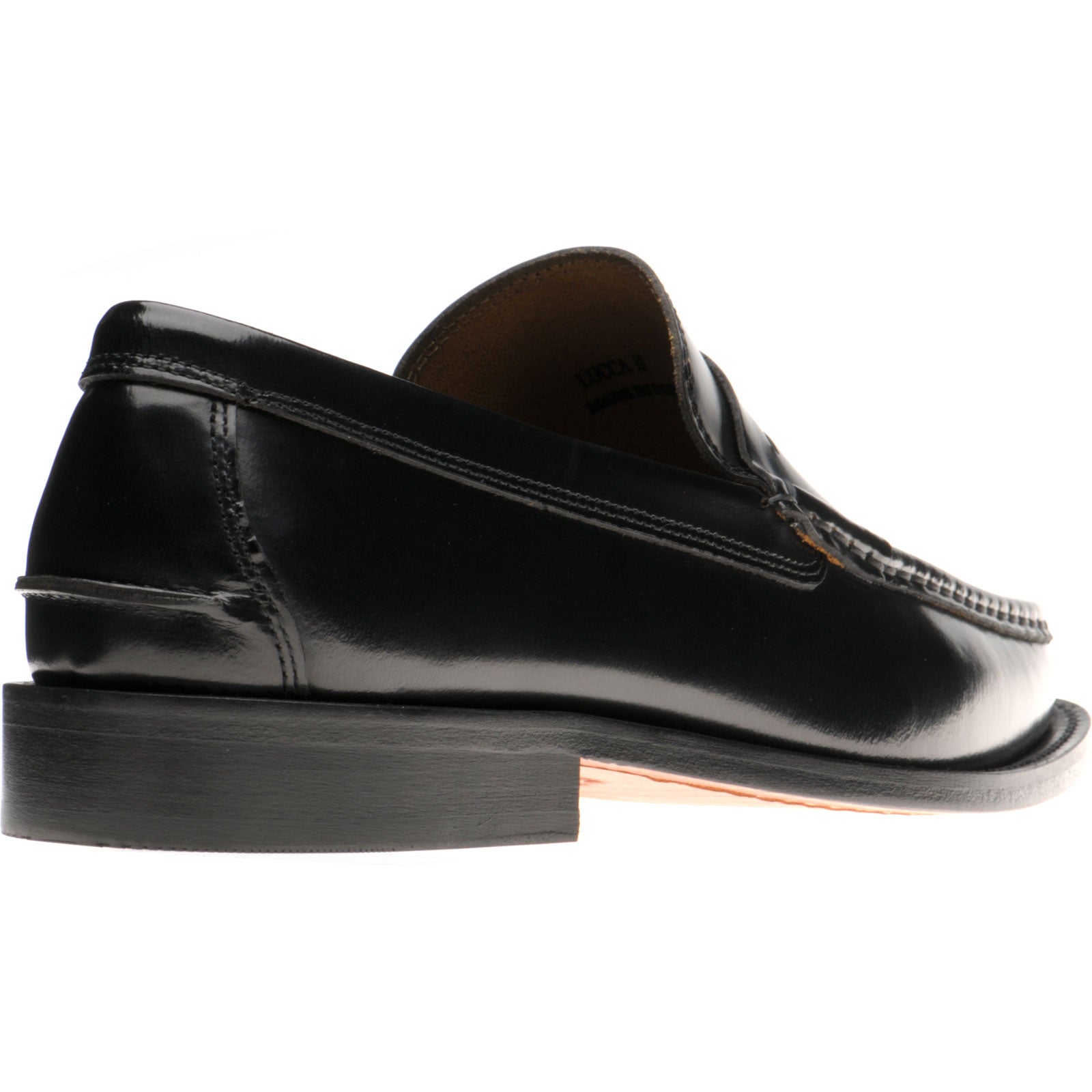 Product image for Herring Lucca II mens hybrid-soled loafers in black polished