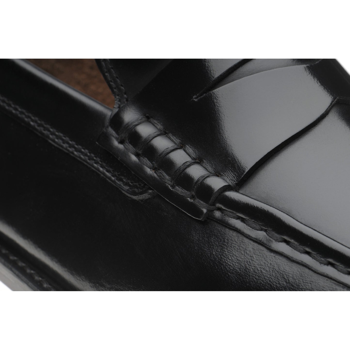 Product image for Herring Lucca mens hybrid-soled loafers in black polished