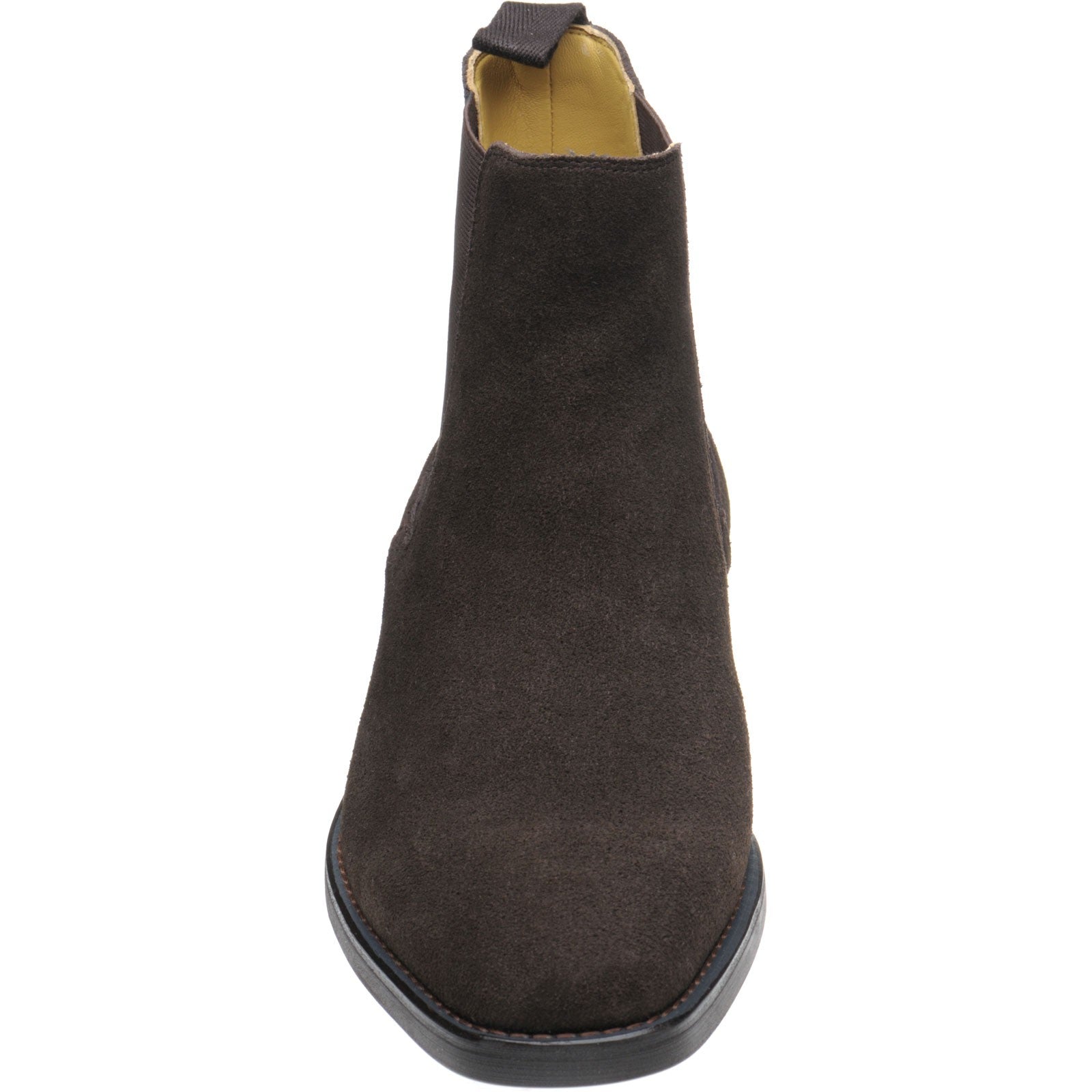 Product image for Herring Macclesfield mens rubber-soled Chelsea boots in brown suede