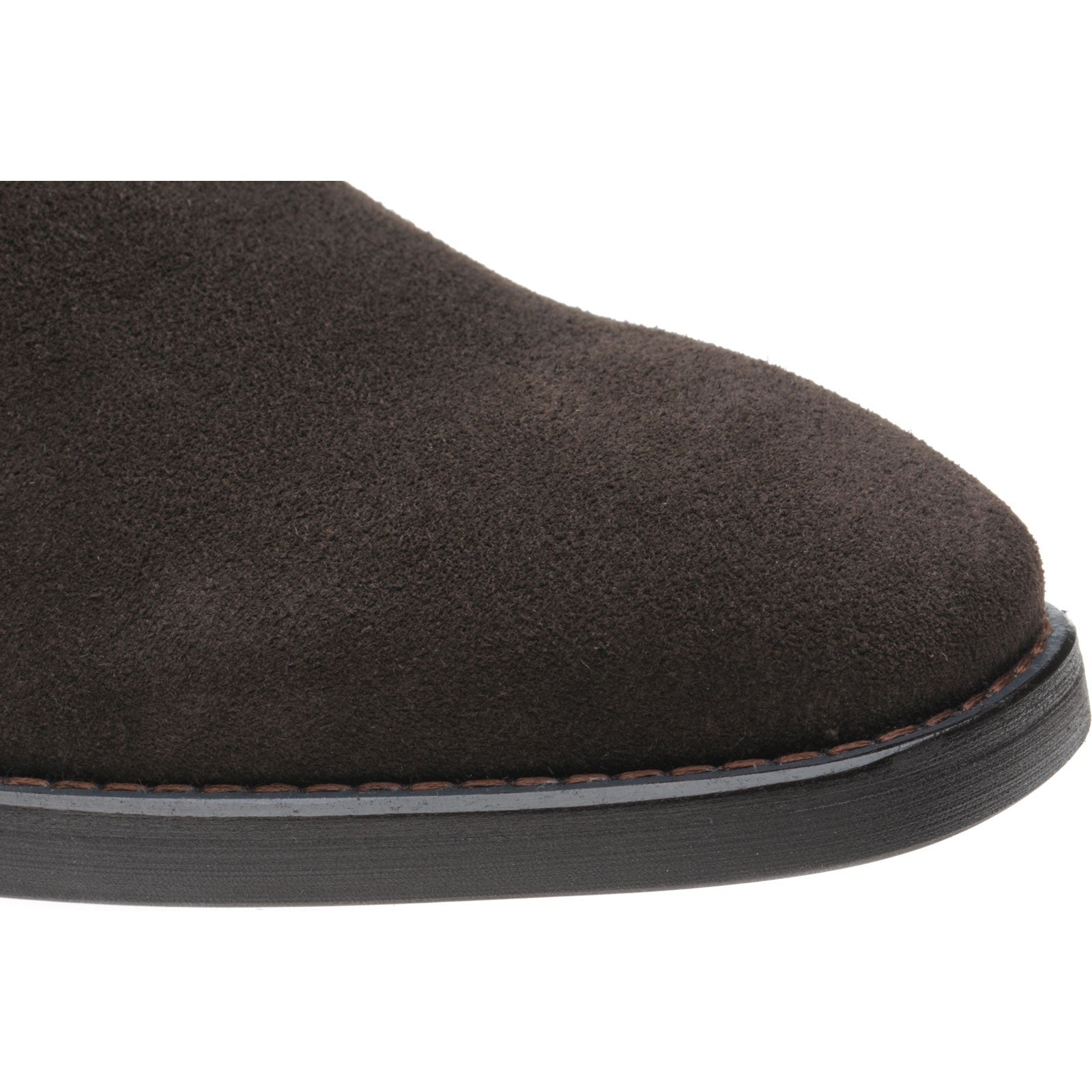 Product image for Herring Macclesfield mens rubber-soled Chelsea boots in brown suede