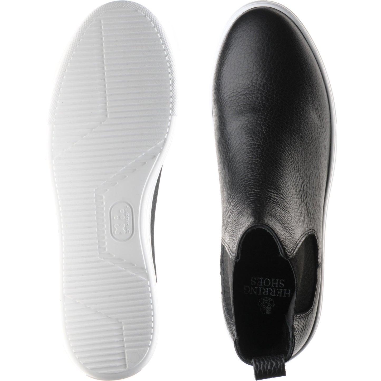 Product image for Herring Maggiore ladies rubber-soled Chelsea boots in black grain