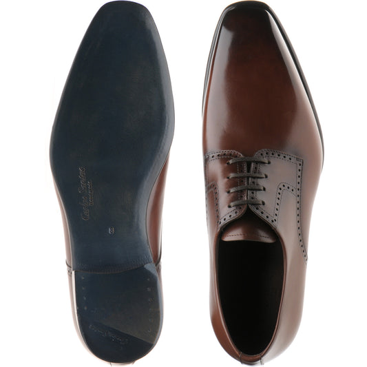 Product image for Herring Malborough mens Derby shoes in dark brown calf (second)