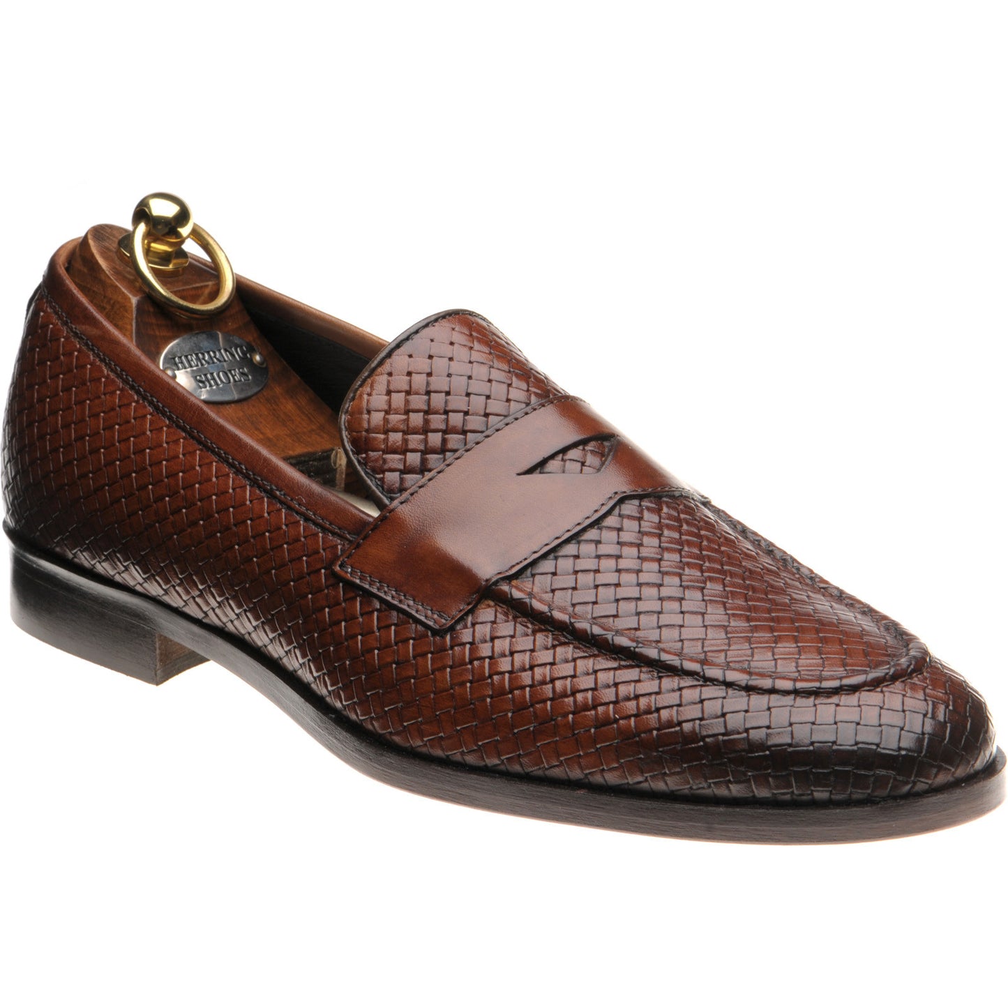 Product image for Herring Marmi mens loafers in brown calf
