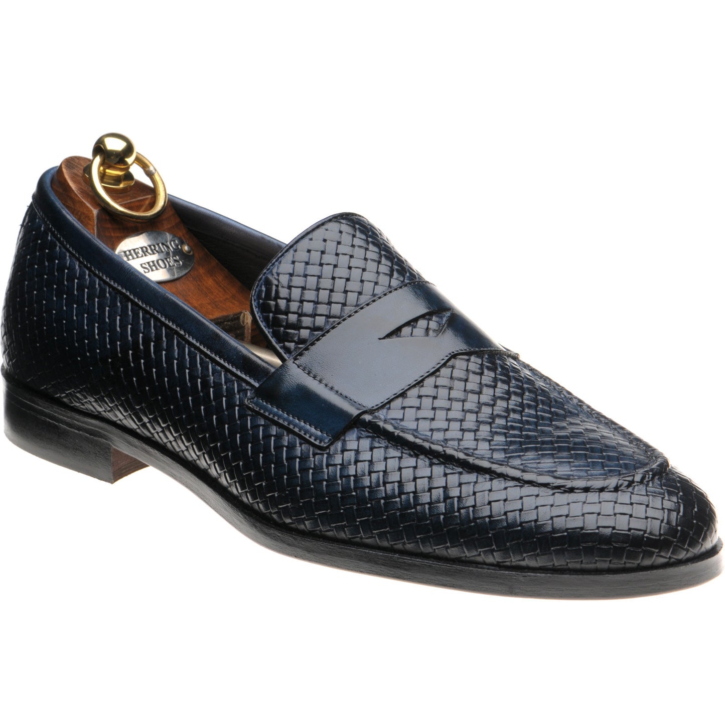 Product image for Herring Marmi mens loafers in navy calf