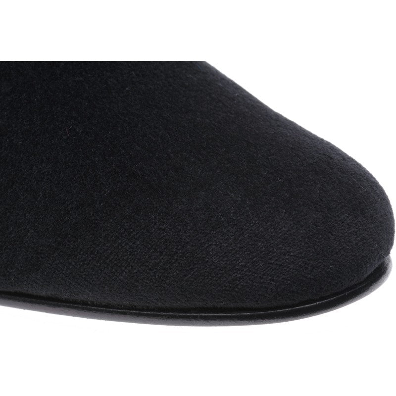 Product image for Herring Marquis mens house shoes in black velvet