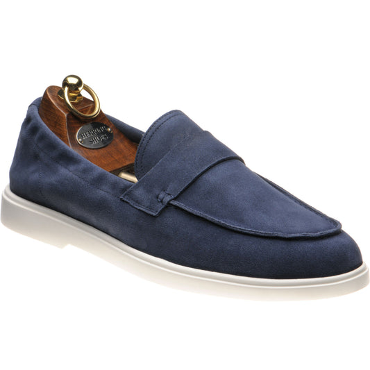 Product image for Herring Matira mens rubber-soled loafers in blue suede