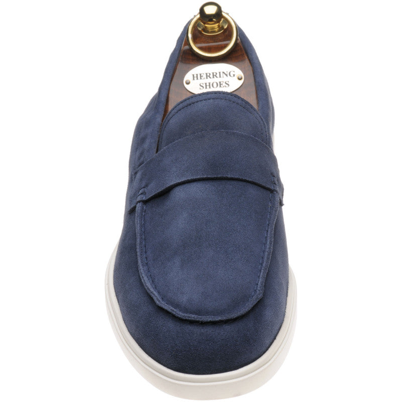 Product image for Herring Matira mens rubber-soled loafers in blue suede