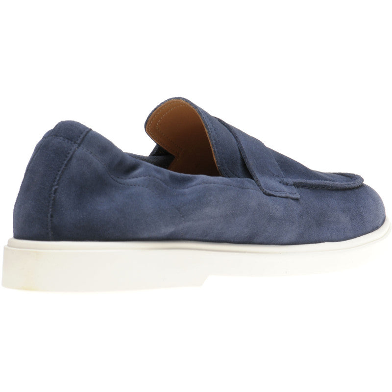 Product image for Herring Matira mens rubber-soled loafers in blue suede