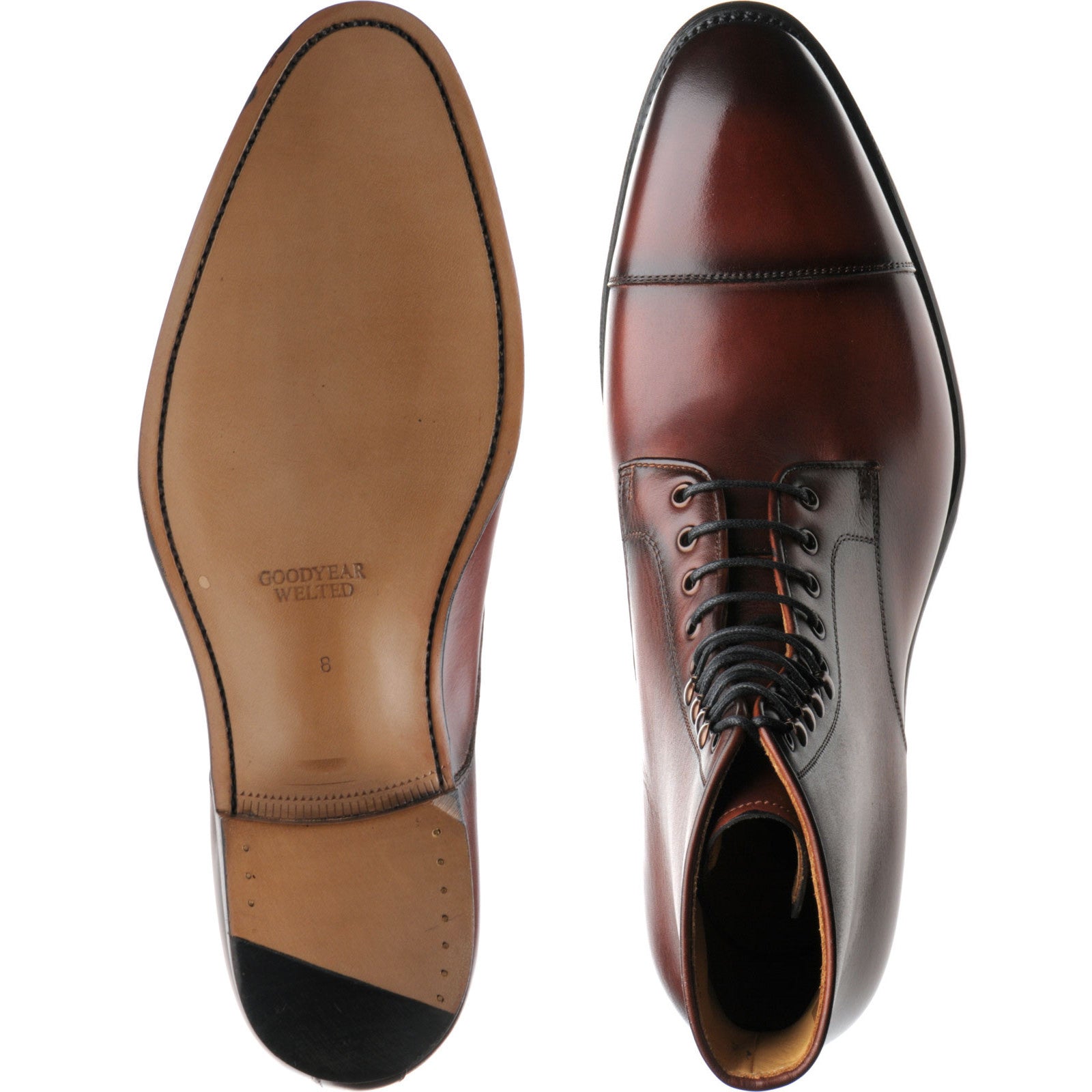 Product image for Herring Mawdsley in rosewood calf