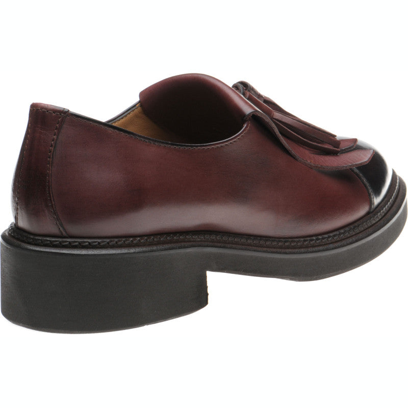 Product image for Herring Miranda ladies rubber-soled tasselled loafers in burgundy calf and polished