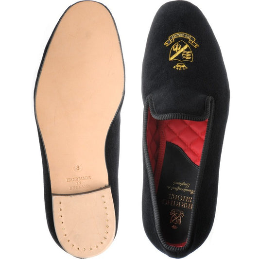 Product image for Herring Monarch mens house shoes in black velvet