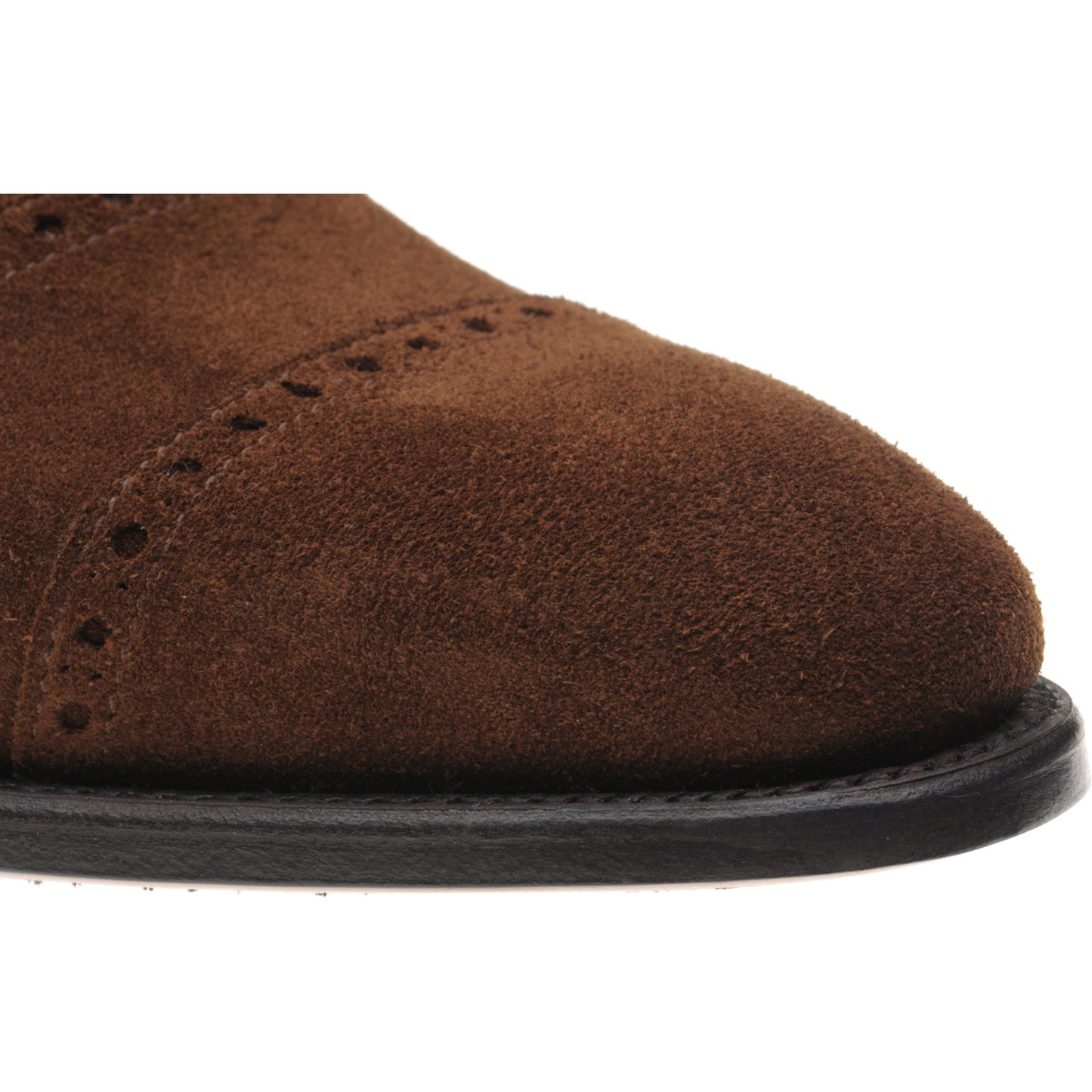Product image for Herring Montford mens double monk shoes in brown grain and suede