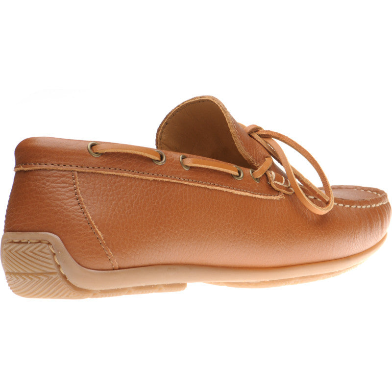 Product image for Herring Monza mens rubber-soled driving moccasins in tan grain