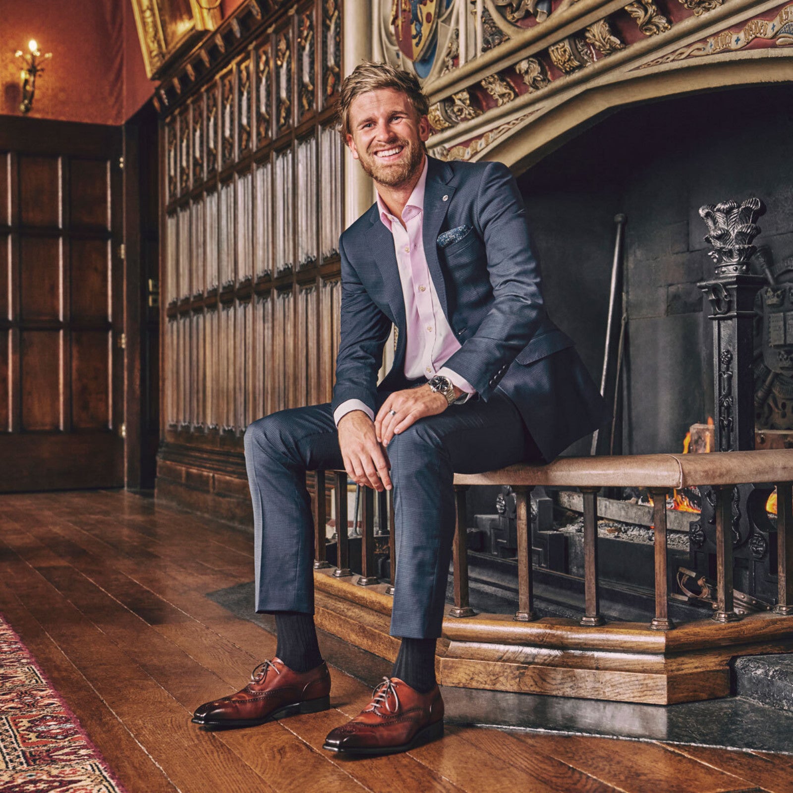 Product image for Herring Munster in rosewood calf