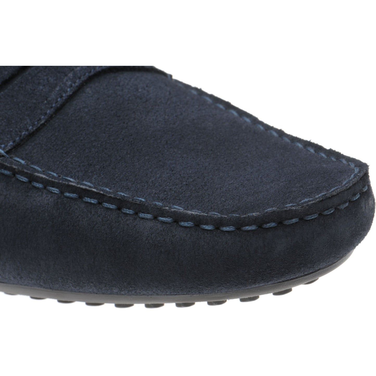 Product image for Herring Murlo II mens rubber-soled driving moccasins in navy suede