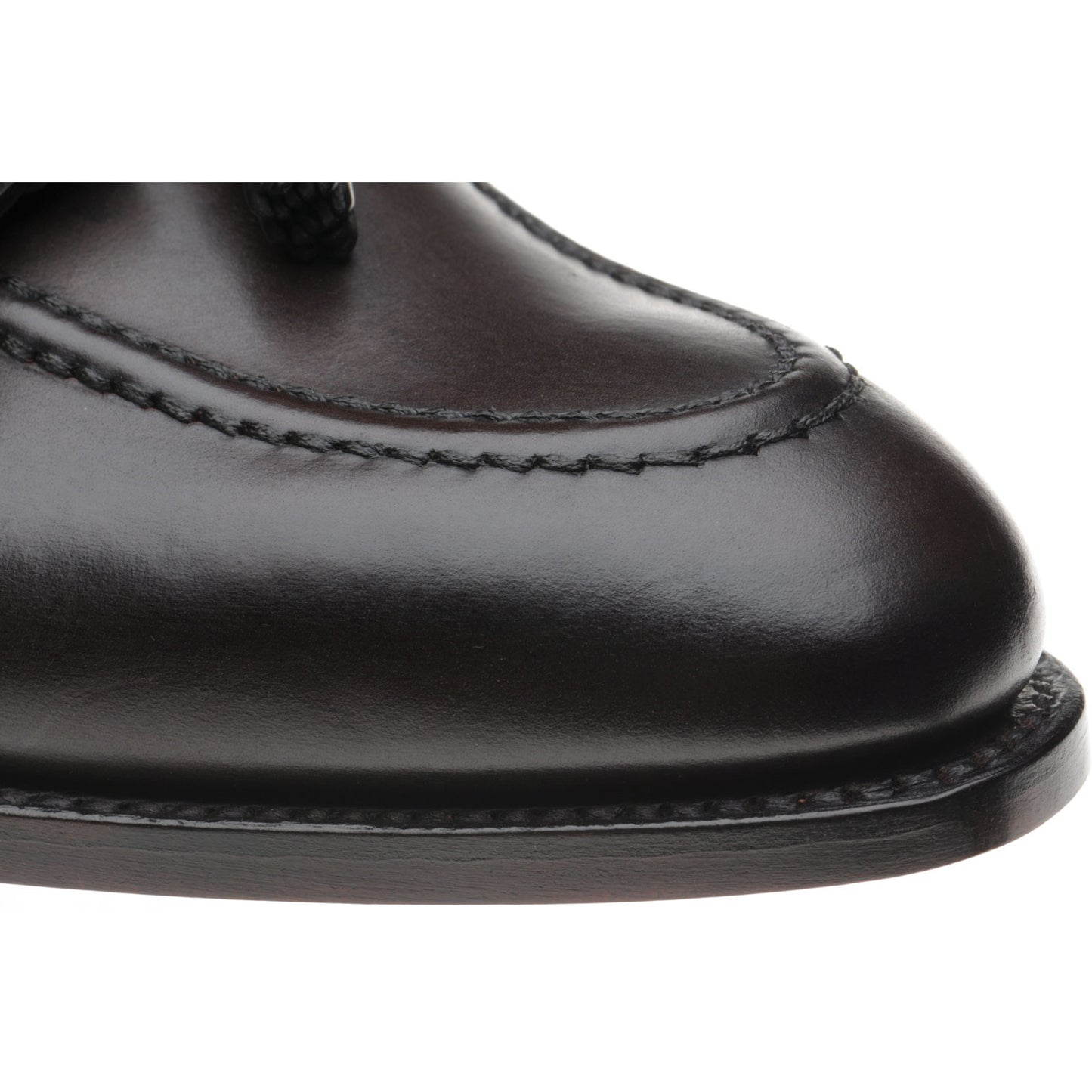 Product image for Herring Nene mens tasselled loafers in dark brown calf
