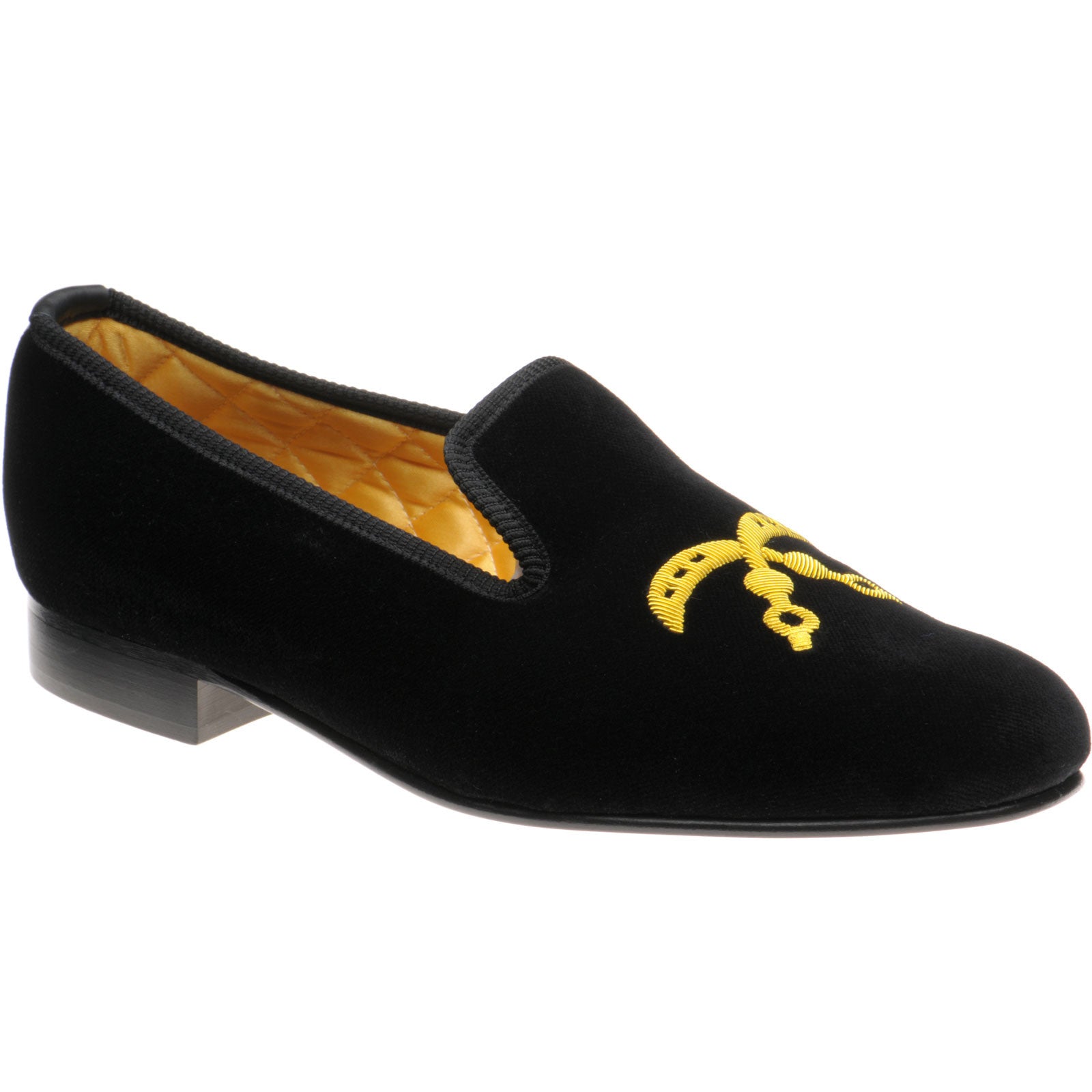 Product image for Herring Ohene mens house shoes in black velvet