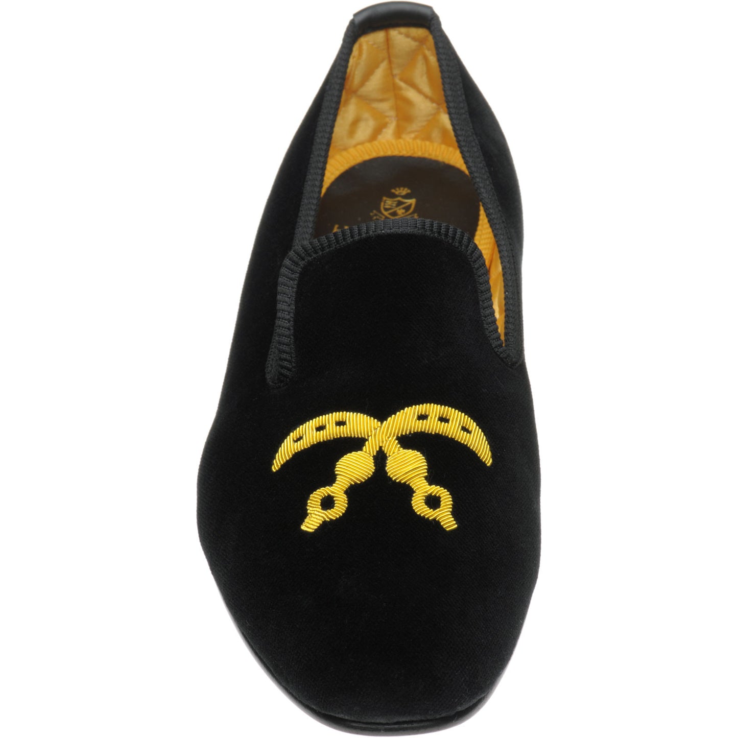 Product image for Herring Ohene mens house shoes in black velvet