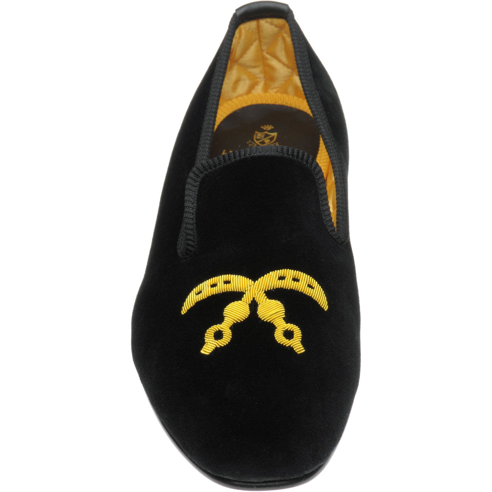 Product image for Herring Ohene mens house shoes in black velvet