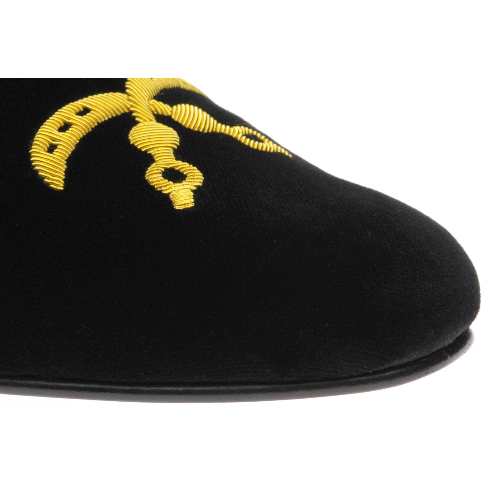 Product image for Herring Ohene mens house shoes in black velvet