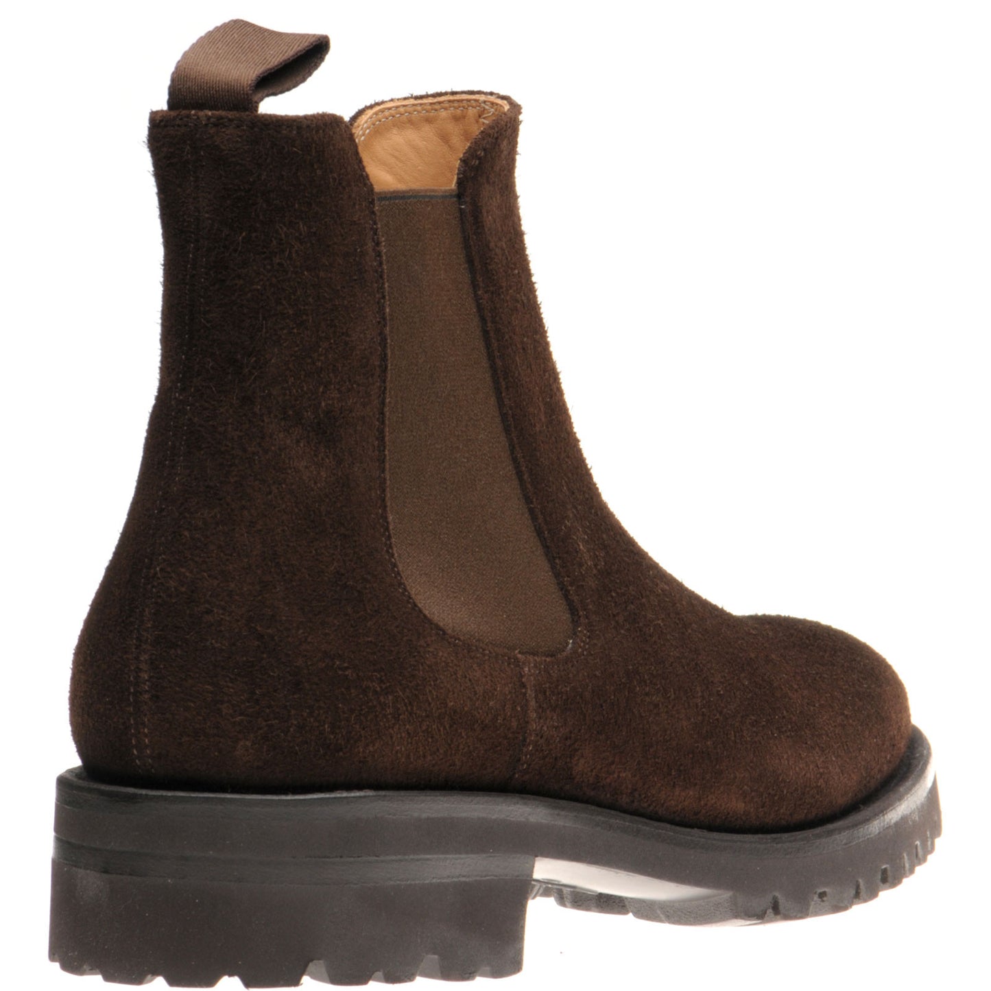Product image for Herring Oxney mens rubber-soled Chelsea boots in dark brown suede