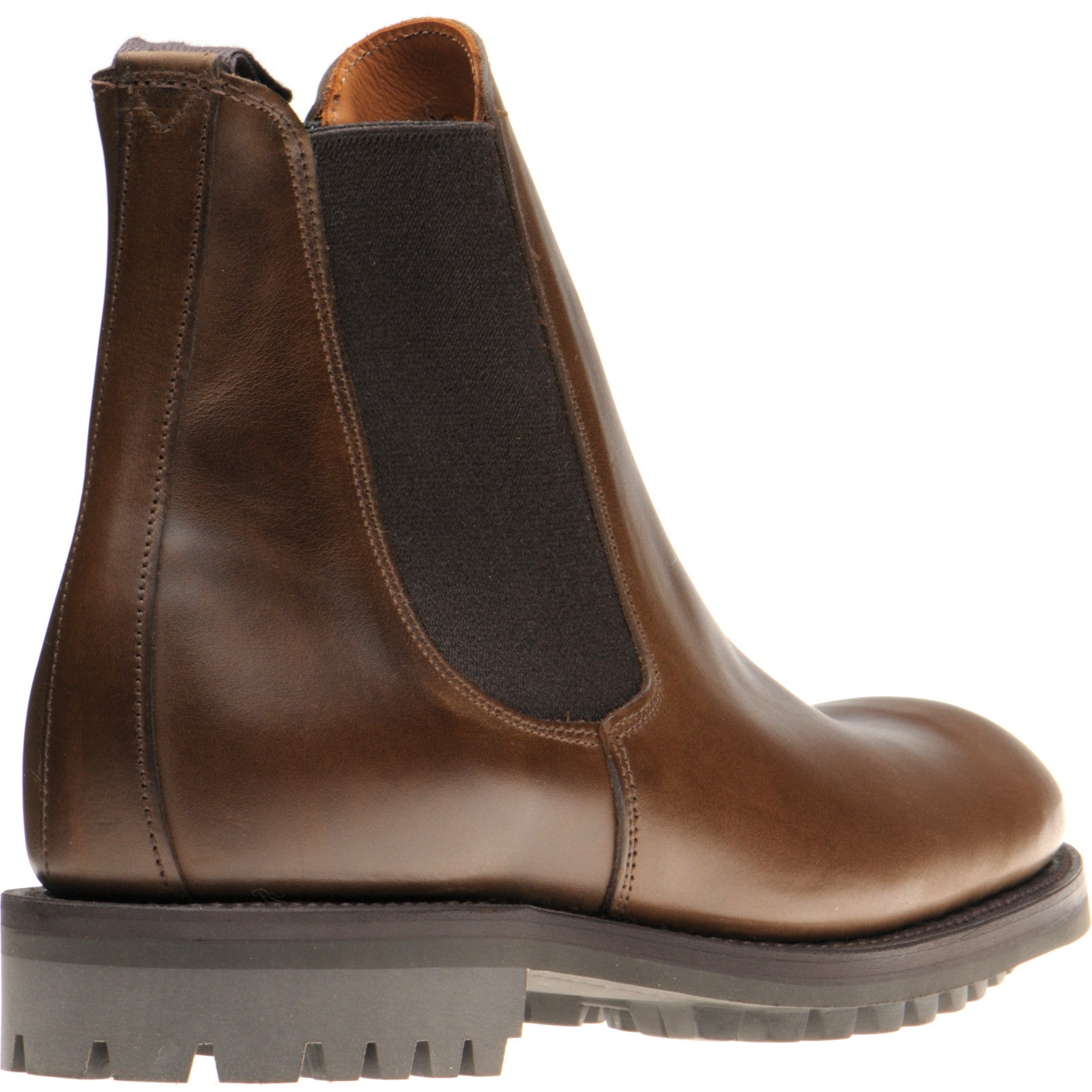 Product image for Herring Parrett mens rubber-soled Chelsea boots in brown calf