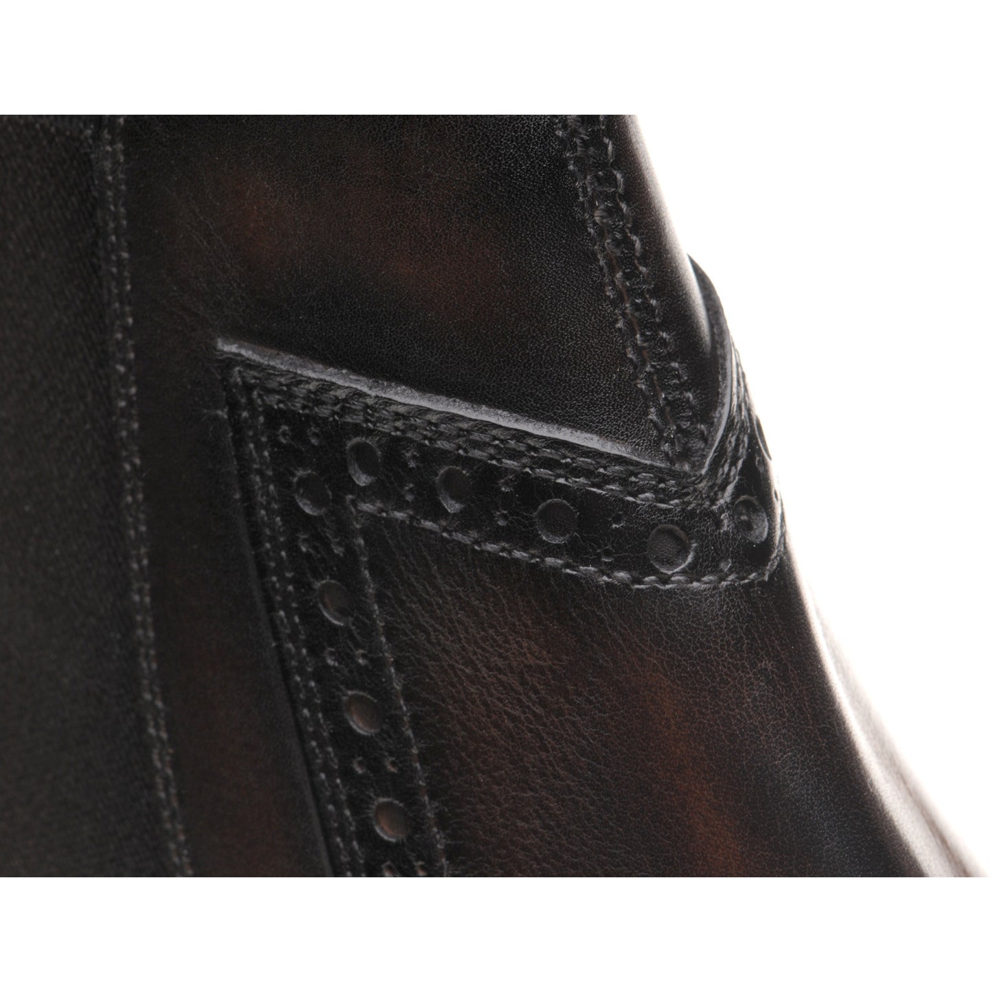 Product image for Herring Perry mens brogue Chelsea boots in brown calf