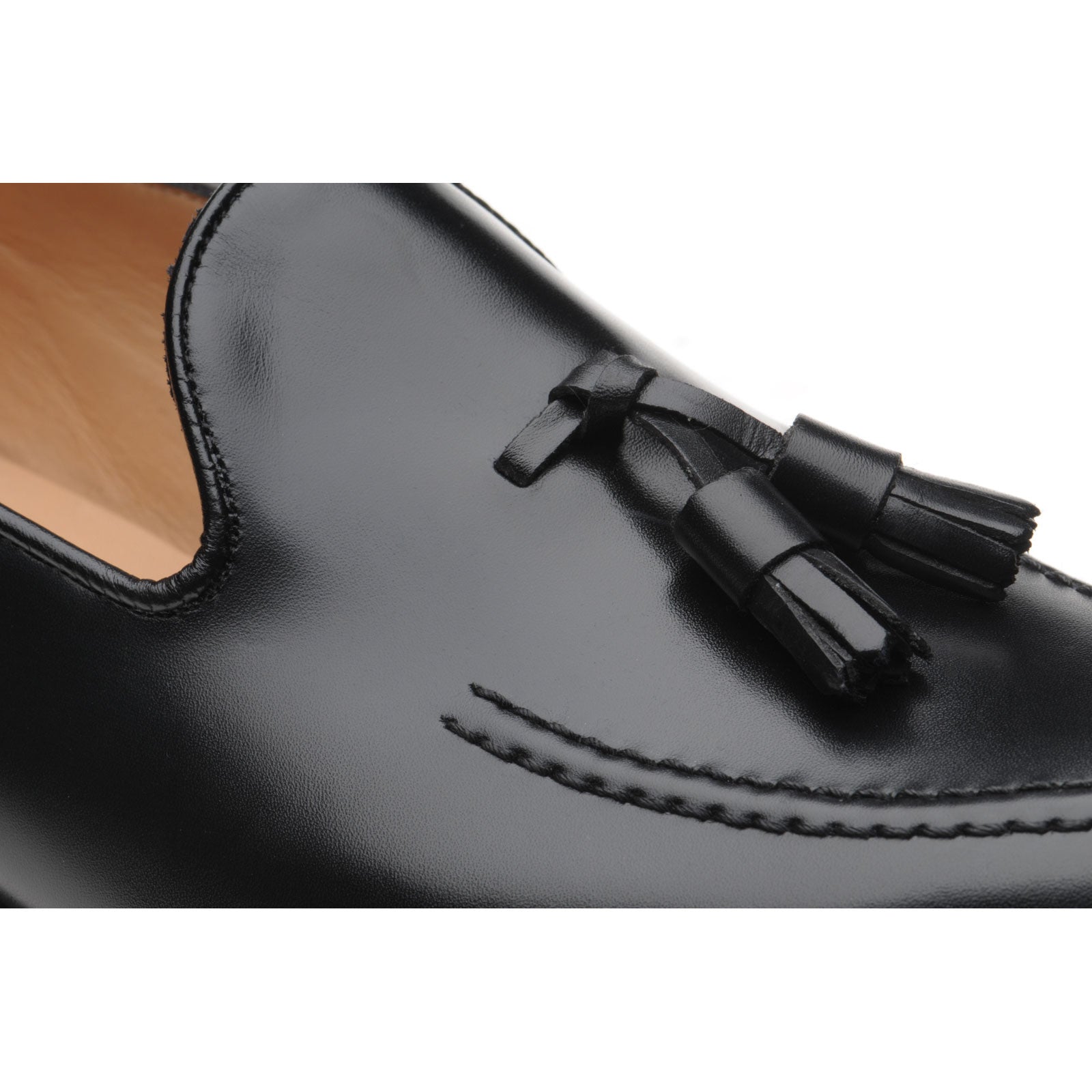 Product image for Herring Picasso mens tasselled loafers in black calf