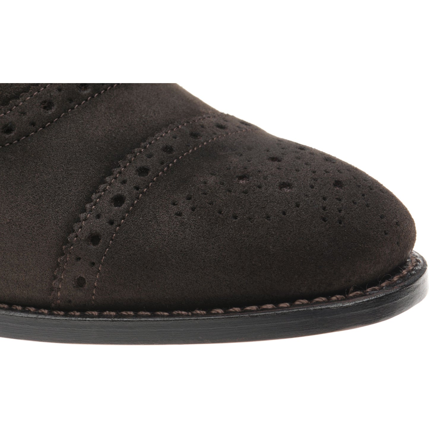 Product image for Herring Reading II mens semi-brogues in brown suede