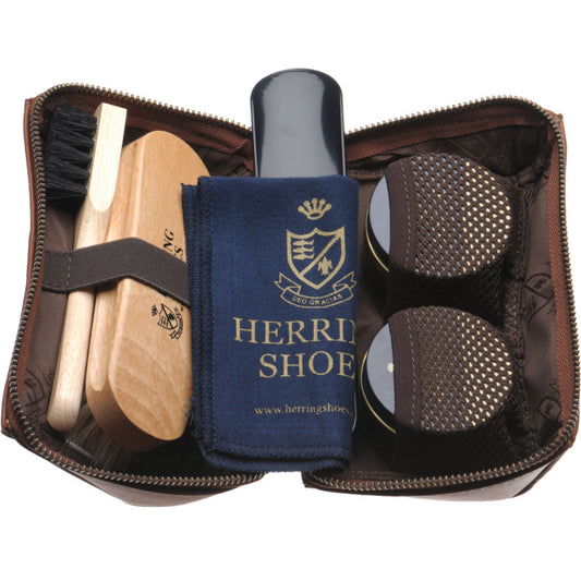Product image for Herring Rhinefield Shoe Care Kit in chestnut calf