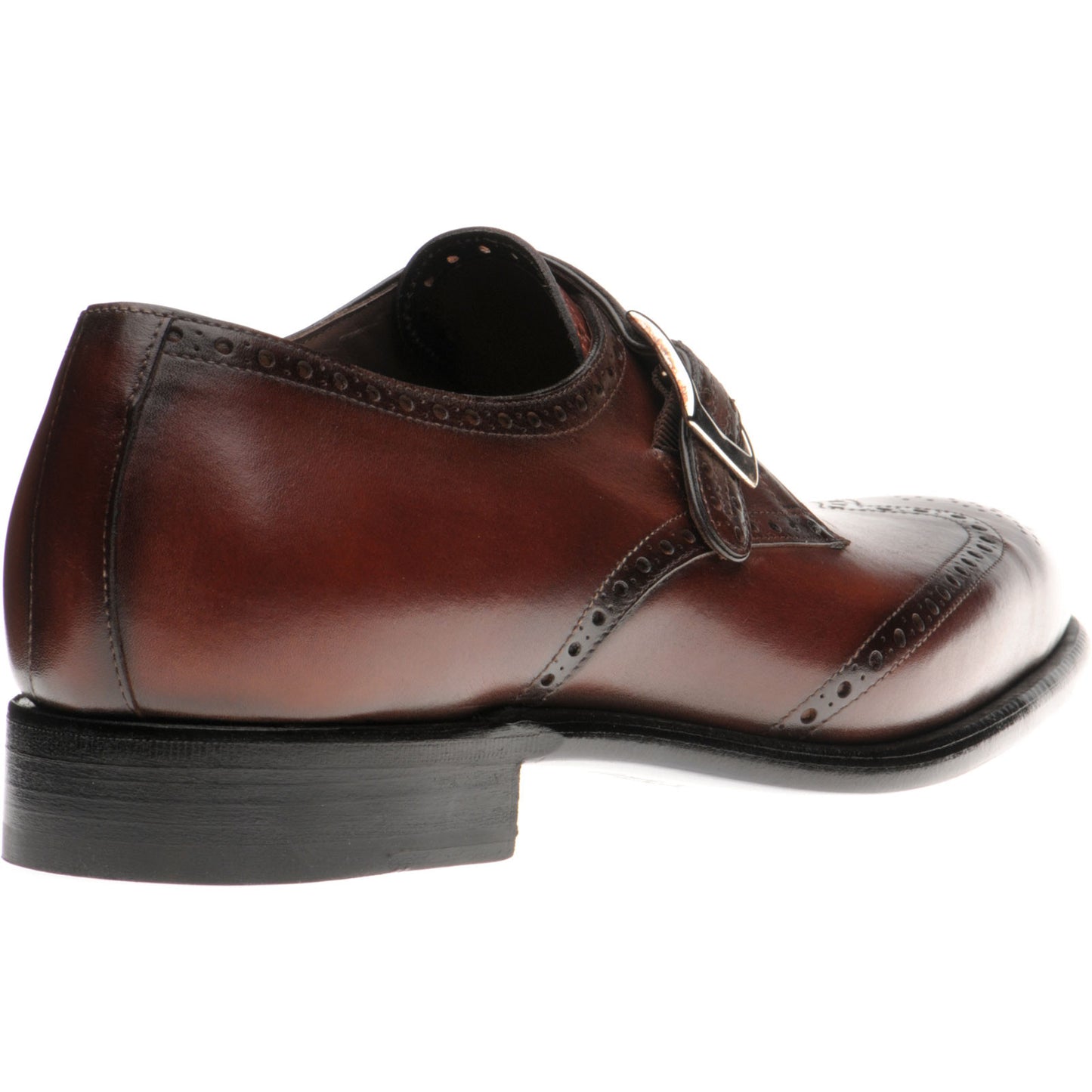 Product image for Herring Roche mens monk shoes in rosewood calf