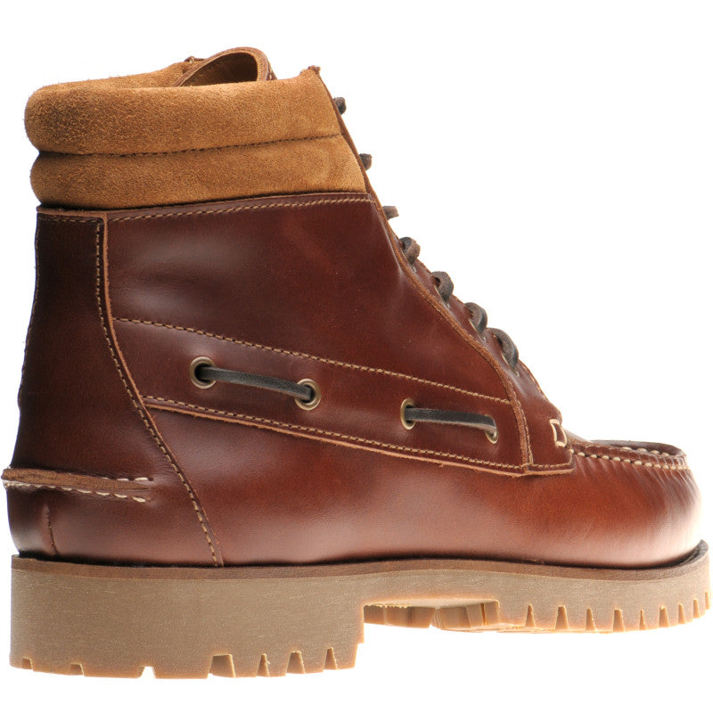 Product image for Herring Rockall mens rubber-soled boots in chestnut