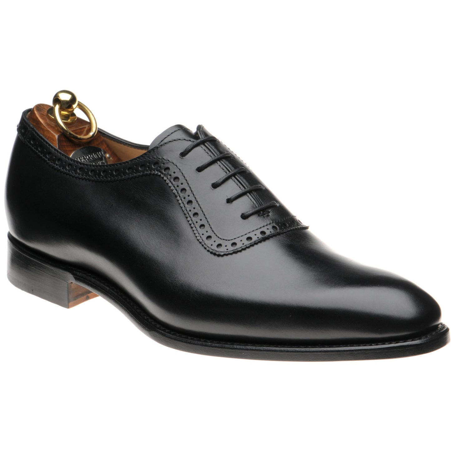 Product image for Herring Ruskin mens Oxfords in black calf
