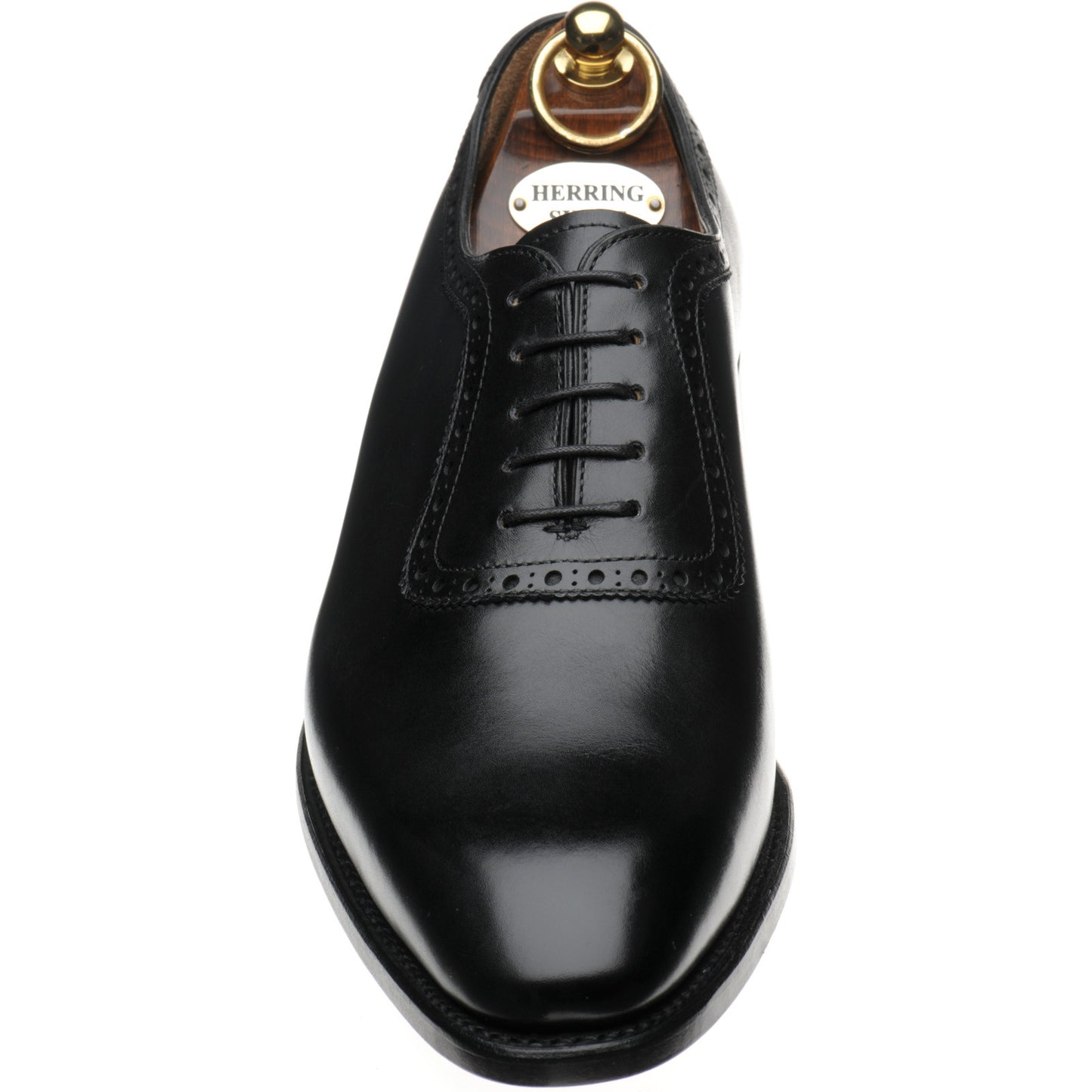 Product image for Herring Ruskin mens Oxfords in black calf