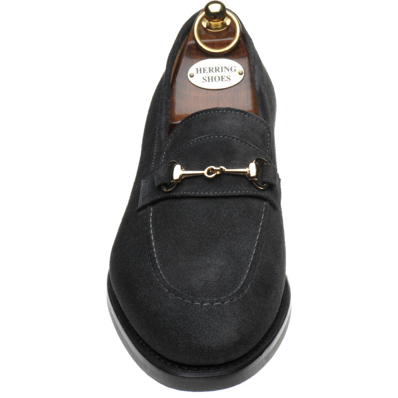 Product image for Herring Saimaa mens rubber-soled loafers in dark grey suede