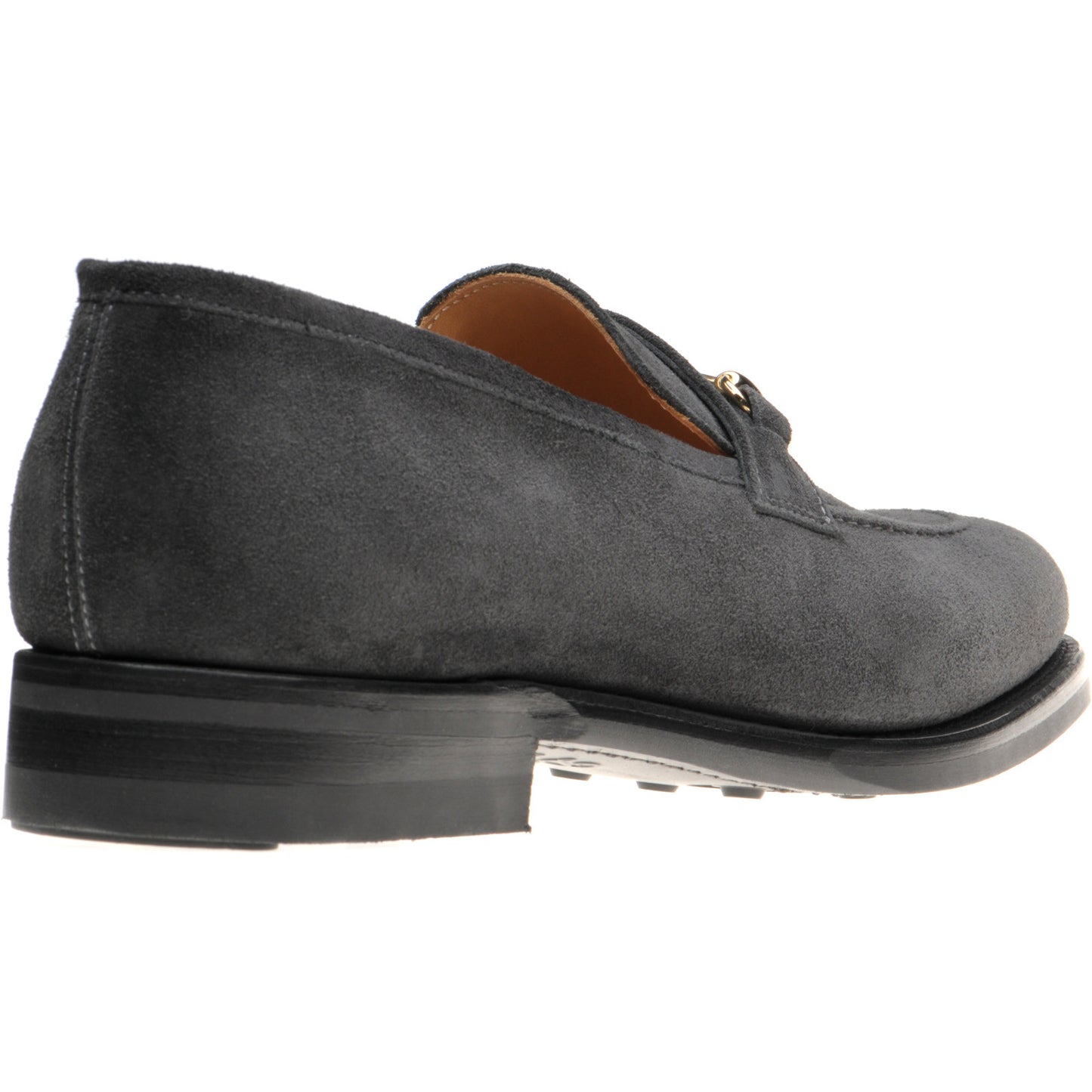 Product image for Herring Saimaa mens rubber-soled loafers in dark grey suede