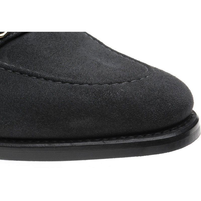 Product image for Herring Saimaa mens rubber-soled loafers in dark grey suede
