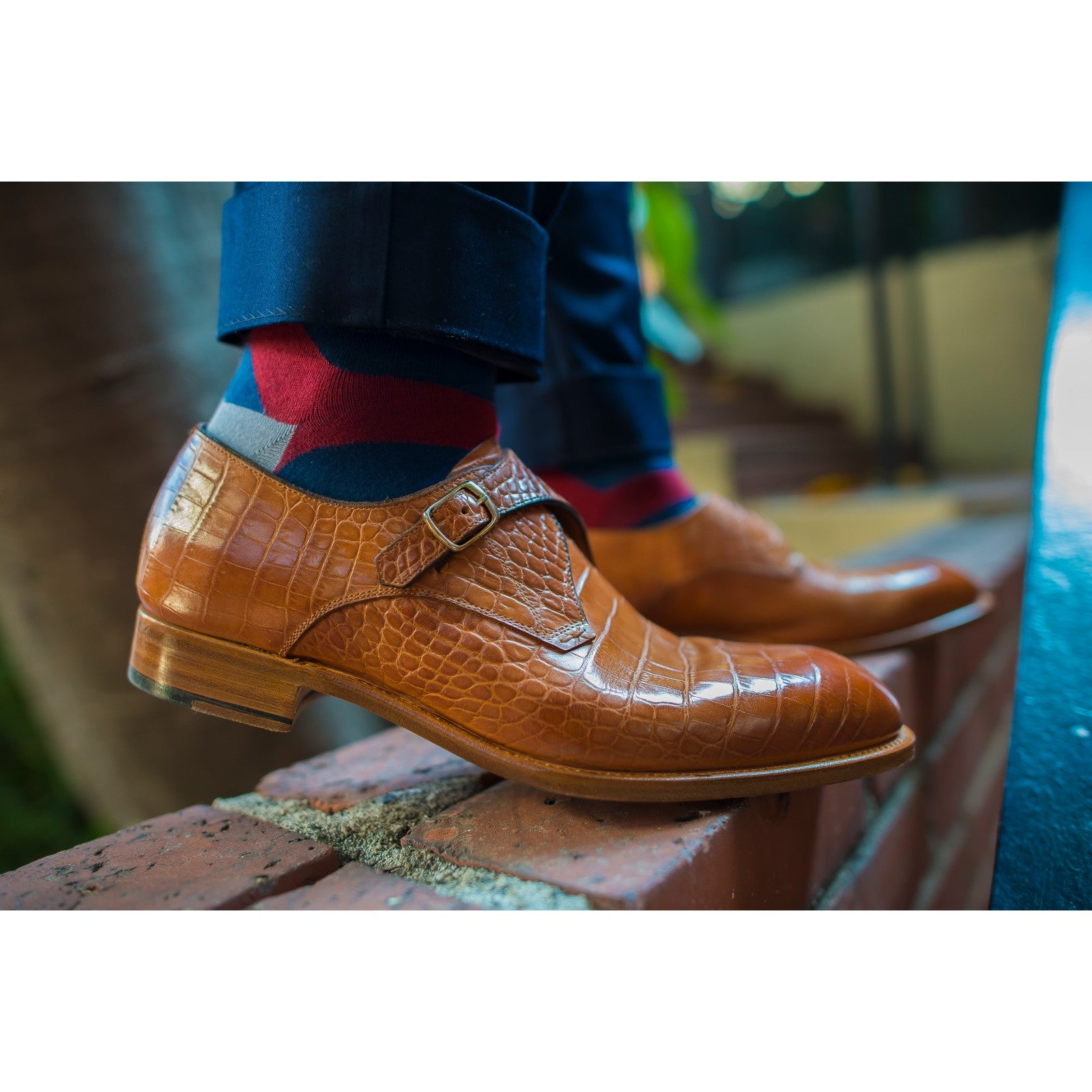Product image for Herring Salobrena in chestnut croc