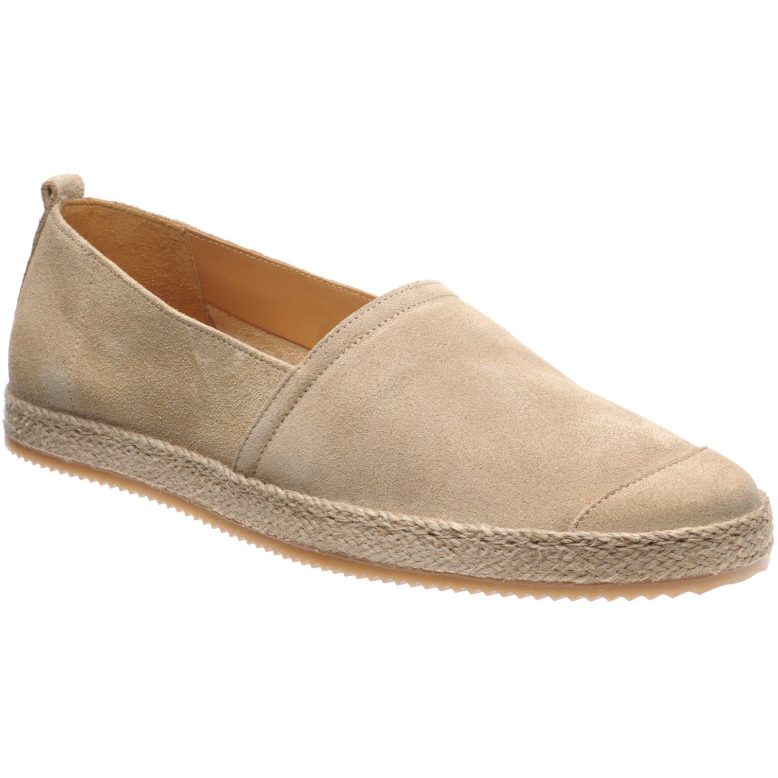 Herring Sanremo Espadrilles mens rubber-soled in biscuit suede