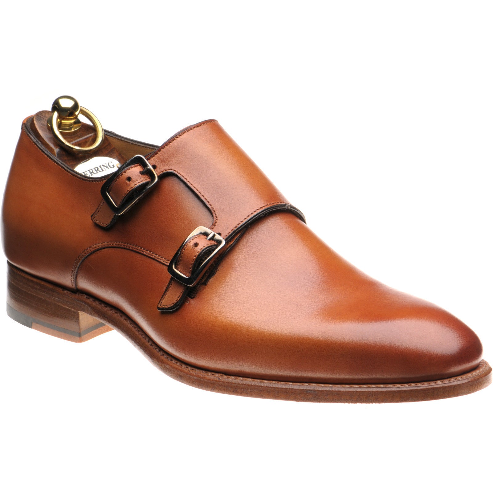 Herring Shakespeare mens double monk shoes in tan calf – Herring Shoes