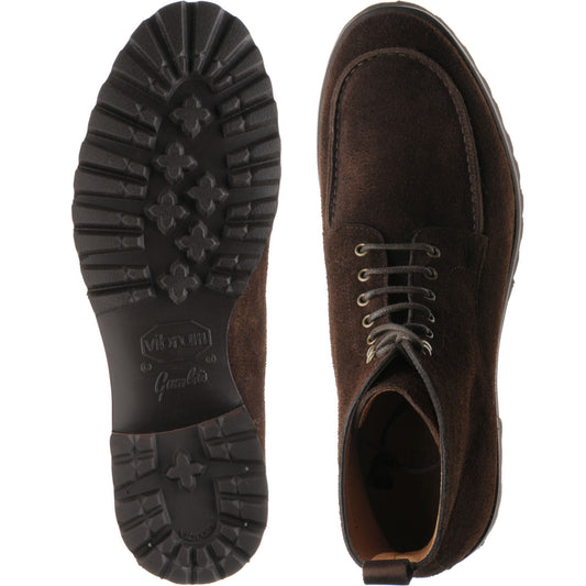 Product image for Herring Sharpham mens rubber-soled boots in dark brown suede