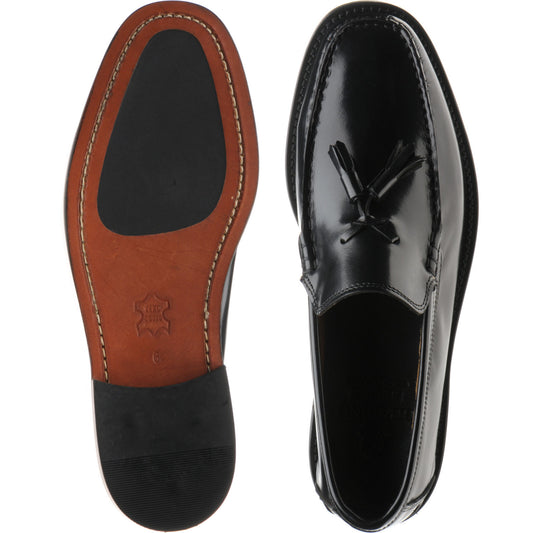 Product image for Herring Sienna II mens hybrid-soled tasselled loafers in black polished