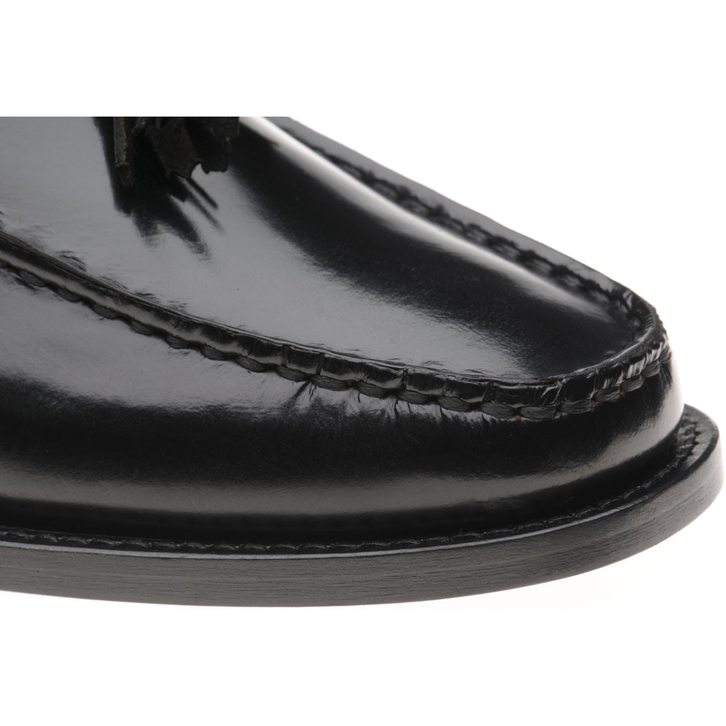 Product image for Herring Sienna II mens hybrid-soled tasselled loafers in black polished