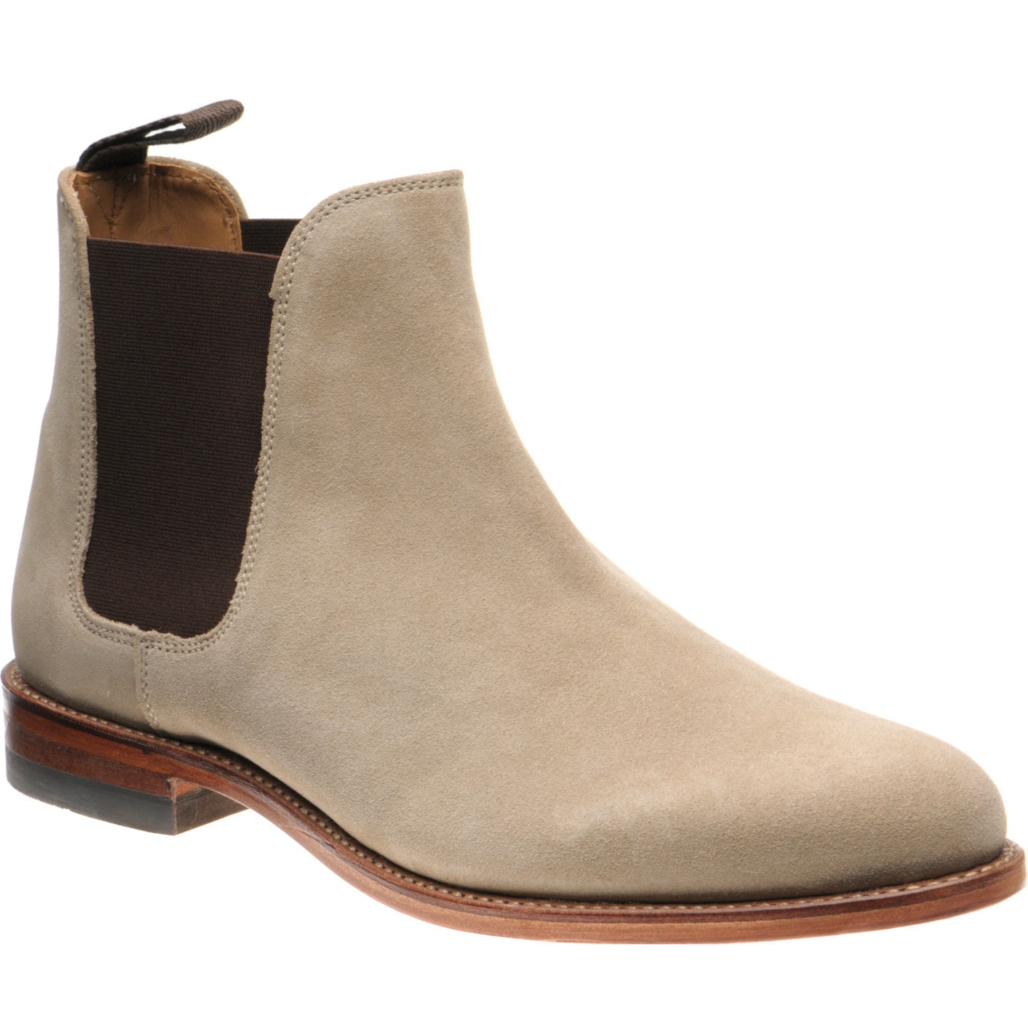 Product image for Herring Sittaford mens Chelsea boots in sand suede