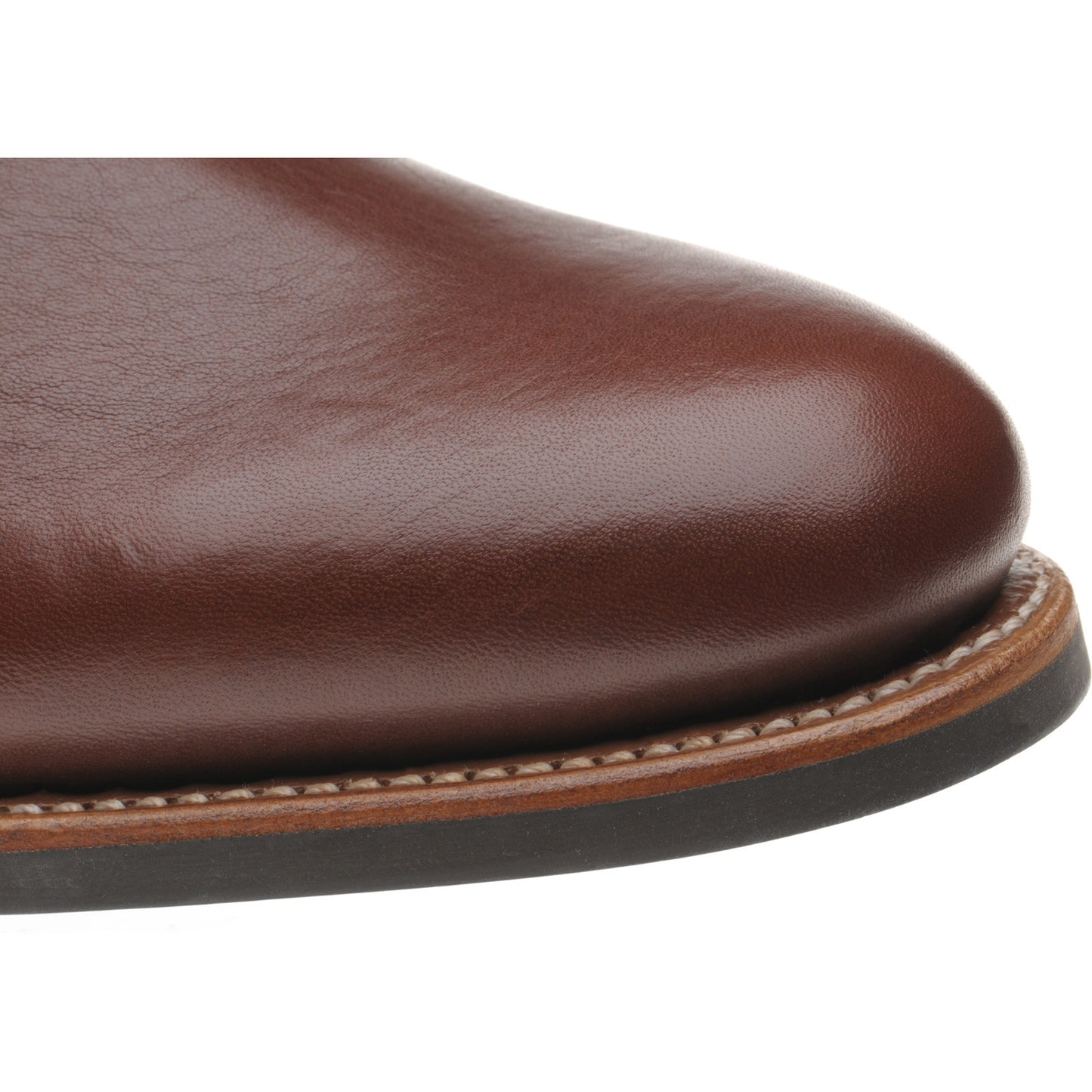 Product image for Herring Sittaford Rubber mens rubber-soled Chelsea boots in brown waxy calf