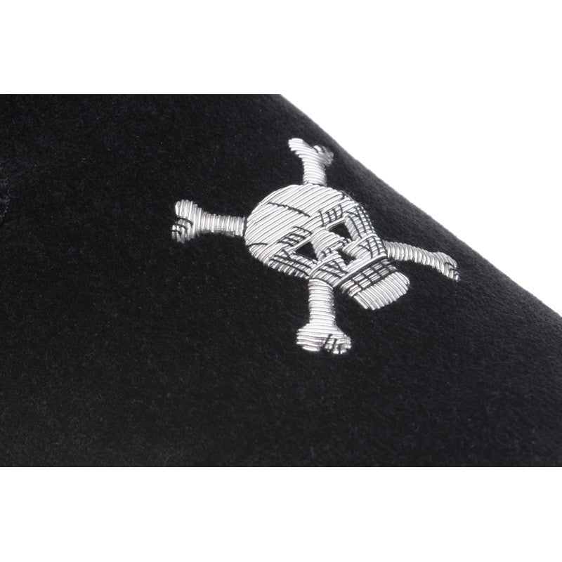 Product image for Herring Skull Slipper mens house shoes in black velvet