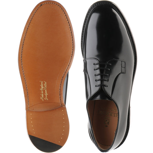 Product image for Herring Slaney mens Derby shoes in black polished