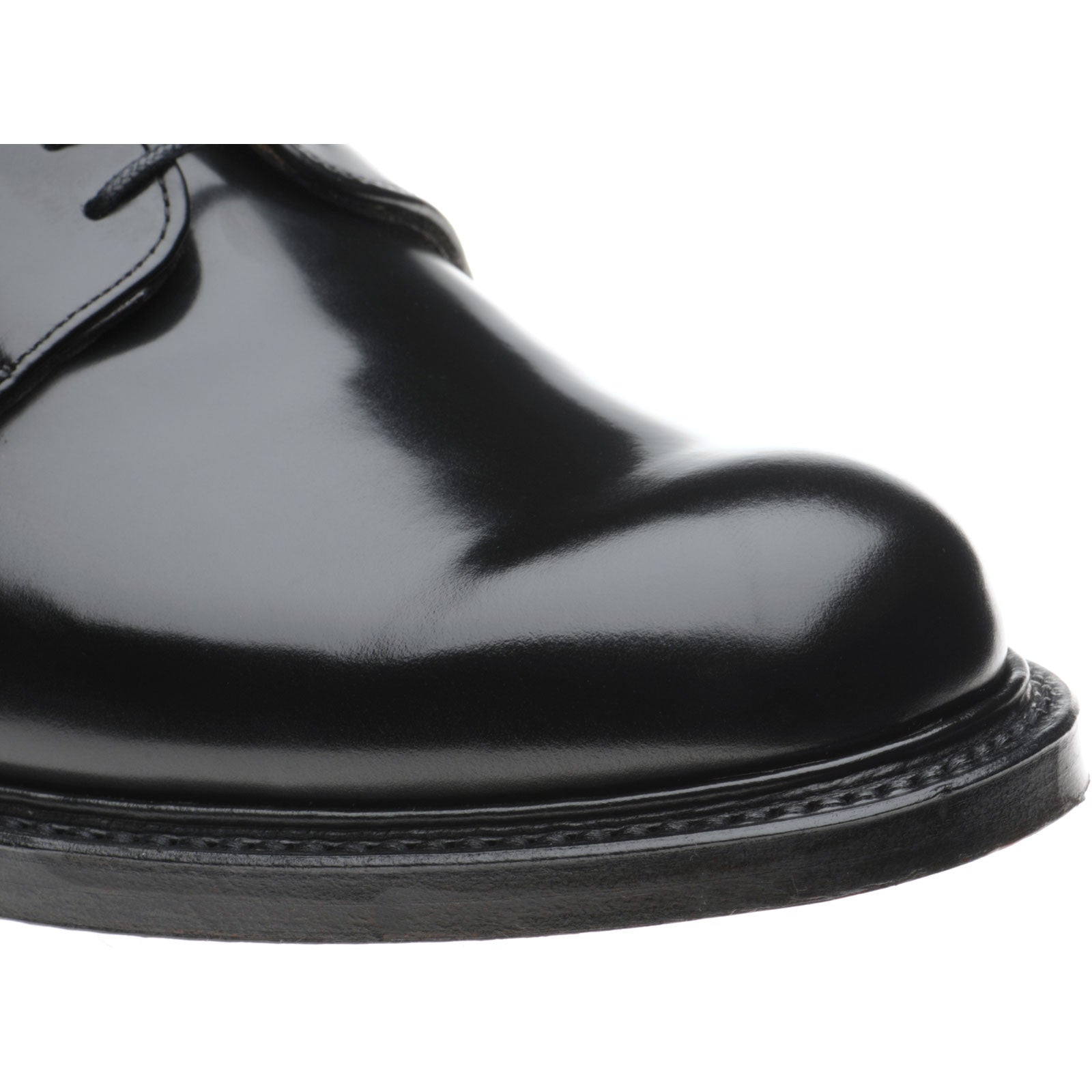 Product image for Herring Slaney mens Derby shoes in black polished